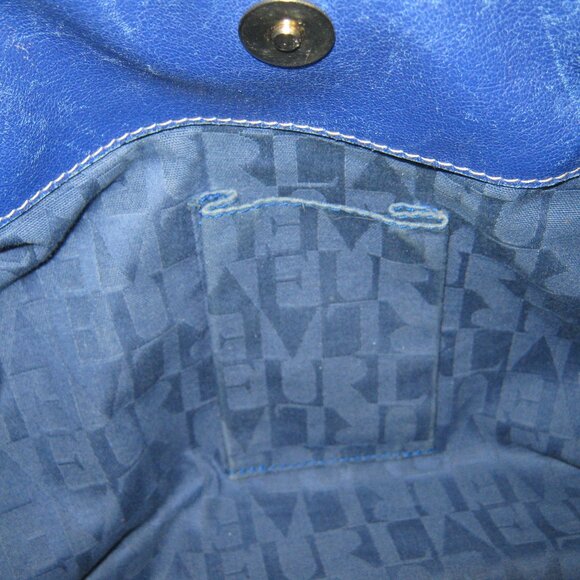 Furla Cobalt Blue Leather Handbag Purse - Picture 11 of 11